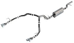 Exhaust Systems, Touring, Cat-back, Single, Stainless, Natural, Split Rear Exit, Chrome Tips, Premier Models Only, Chevy, 5.3L, 6.2L, 3.0L Diesel, Kit