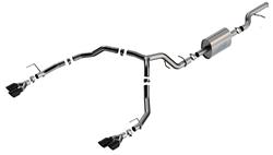 Exhaust Systems, S-Type Cat-Back, Single In/Dual Out, Split Rear Exit, Black Chrome Tips, Premier Models Only, Chevrolet, 5.3L, 6.2L, 3.0L Diesel, Kit