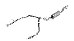 Exhaust System, Touring, Cat-Back, Stainless Steel, Chrome Tips, Split Rear Exit, Chevy, GMC, Kit