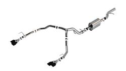 Exhaust System, S-Type, Cat-Back, Stainless Steel, Black Chrome Tips, Split Rear Exit, Chevy, GMC, Kit