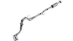 Exhaust System, S-Type, Cat-Back, Stainless Steel, Natural, Passenger Side Rear Exit, Chrome Tips, Ford, 2.7L, 3.5L, Kit