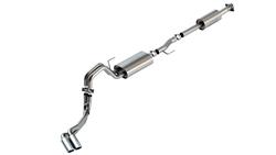 Exhaust System, Touring, Cat-Back, Stainless Steel, Natural, Passenger Side Rear Exit, Chrome Tips, Ford, 5.0L, Kit