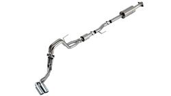 Exhaust System, S-Type, Cat-Back, Stainless Steel, Natural, Passenger Side Rear Exit, Chrome Tips, Ford, 5.0L, Kit