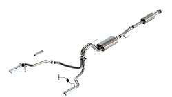 Exhaust System, ATAK, Cat-Back, Stainless Steel, Natural, Split Rear Exit, Chrome Tips, Ford, 3.3L, Kit