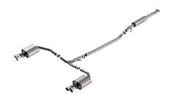 Exhaust System, S-Type, Cat-Back, 304 Stainless, Single In/Dual Out, Dual 3.50 in. Round Chrome Tips, for Kia, Kit