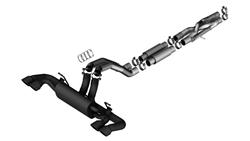 Exhaust System, S-Type, Cat-Back, Stainless Steel, Split Rear Exit, Black Ceramic Tips, Jeep, Kit