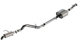 Exhaust System, Climber System, 304 Stainless Steel, Natural, 2.75 in. Pipe, Single Exhaust, Touring Muffler, Bronco, 2.7L, V6, Ford, Kit