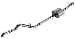 Exhaust System, Climber System, 304 Stainless Steel, Natural, 2.75 in. Pipe, Single Exhaust, S-Type Muffler, Bronco, 2.7L, V6, Ford, Kit