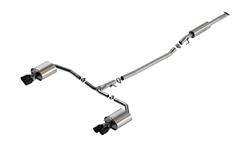 Exhaust System, S-Type, Cat-Back, 304 Stainless, Single In/Dual Out, Dual 3.50 in. Round Black Chrome Tips, for Hyundai, Kit