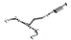 Exhaust System, Cat-Back, S-Type. 304 Stainless, Split Rear, Turbo Muffler, 5 in. Polished Tips, Subaru, Toyota, Kit