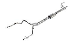 Exhaust Systems, S-Type Cat-Back, Dual In/Dual Out, Stainless, Split Rear Exit, Round Tips, ZR2 and AT4X Only, Chevy, GMC, 6.2L, 3.0L Diesel, Kit