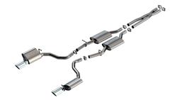 Exhaust System, Cat-Back, S-Type. 304 Stainless, Split Rear, Turbo Muffler, 4.5 in. Polished Tips, Dodge, Kit