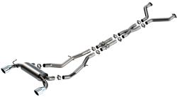 Exhaust Systems, S-Type, Cat-Back, 304 Stainless Steel, 2.5 in., Polished 4.5 in. Tips, Nissan, V6, Kit