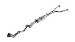 Exhaust System, S-Type, Cat-Back, Dual In/Dual Out, Stainless, Natural, Carbon Fiber Tips, Toyota, Tundra, 3.4L, Includes Hybrid, Automatic, Kit