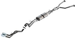 Exhaust System, ATAK, Cat-Back, Dual In/Dual Out, Stainless, Natural, Chrome Tips, Toyota, Tundra, 3.4L, Includes Hybrid, Automatic, Kit