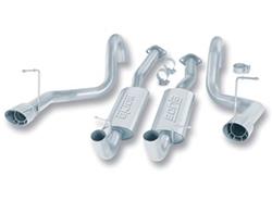 Exhaust System, S-Type, Cat-Back, Dual, Stainless Steel, Natural, Split Rear Exit, Ford, 5.0L, Kit