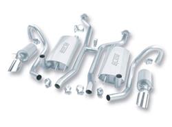 Exhaust System, Touring, Cat-Back, Dual, Stainless Steel, Natural, Split Rear Exit, Chevy, 5.7L, Kit