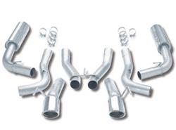 Exhaust System, S-Type, Cat-Back, Dual, Stainless Steel, Natural, Rear Exit, Dodge, 8.0L, Kit