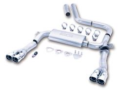 Exhaust System, S-Type, Cat-Back, Single In/Dual Out, Stainless, Natural, Split Rear Exit, Chevy, Pontiac, Kit