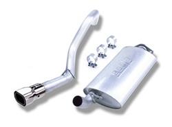 Exhaust System, Touring, Cat-Back, Single, Stainless Steel, Natural, Rear Exit, Jeep, 2.5L, 4.0L, Kit