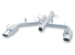 Exhaust System, S-Type, Cat-Back, Single In/Dual Out, Stainless, Natural, Split Rear Exit, Mitsubishi, 3.0L