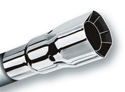 Exhaust Tip, Stainless Steel, Polished, Straight, Intercooled, 2.25 in. Inlet, 2.5/2.75 in. Outlet, 6 in. Long