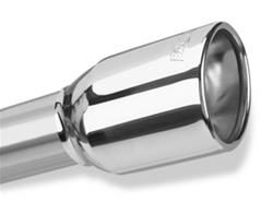 Exhaust Tip, Stainless Steel, Polished, Oval/Rolled Edge, 2.25 in. Inlet, 3.625/2.5 in. Outlet, 4 in. Long, Each