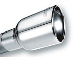 Exhaust Tip, Stainless Steel, Polished, Oval, 2.5 in. Inlet, 3.5/4.25 in. Outlet, 7 in. Long, Each