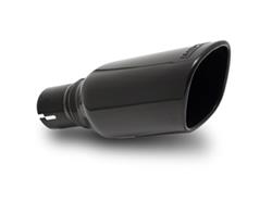 Exhaust Tip, Single, Square, Clamp-on, Stainless Steel, Black Chrome, 2.00 in. Inlet, 10.50 in. Length, Each