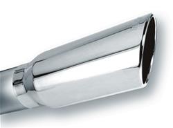 Exhaust Tip, Single, Clamp-on, Stainless, Polished, Slant Cut, 4 in. Inlet I.D., 5 in. Outlet, 14 in. Length