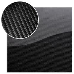 Sheet Carbon Fiber, Flat Panel, 48 in. x 24 in. x 0.060 in. Thick, Gloss Finish, Full Carbon Fiber Laminate, Each