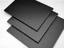 Sheet Carbon Fiber, Structural with Aramid Honeycomb Core, 2x2 Pattern, 24 in. x 12 in. x 0.250 in. Thick, Gloss, Each