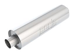 Muffler, Turbo XL, Round, Stainless Steel, Brushed, 3 in. Center Inlet/Outlet, 24 in. Length, Each