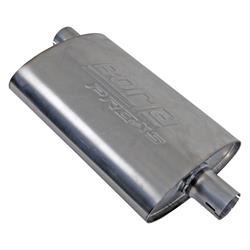 Muffler, ProXS, Oval Case, Stainless, 2 in. Center Inlet, 2 in. Offset Outlet, 18 in. Overall Length, Each