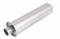 Muffler, Specialty, Round, Stainless, 3.0 in. Center Inlet/Outlet, 24 in. Case Length, Each