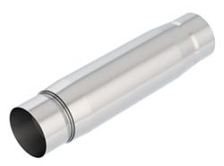 Resonator, Stainless Steel, Natural, 3.00 in. Center Inlet/Outlet, 10.00 in. Case Length, for Use with Borla CrateMuffler Systems, Each