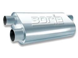 Muffler, Pro XS, Transverse Style, 2 1/2 in. Inlet/Dual 2 1/2 in. Outlet, T-303 Stainless Steel, Each