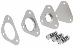 Exhaust Insert, Block-Off Plate, Four Inserts, Stainless Steel, Natural, Chevy, Pontiac, Kit