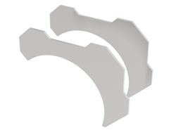 Exhaust Pipe Bracket, 3.00 in. Pipe, Weld-on, Steel, Pair