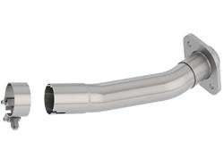 Exhaust Pipe, Mid-Pipe, Loop Delete, Stainless Steel, Natural, 2.00 in. O.D., Jeep, JL/JLU, JT, 3.6L, Each