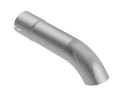 Exhaust Tip, Stainless Steel, Natural, Turndown/Non-Rolled Edge, 2.75 in. In, 2.75 in. Out, 15 in. Long, Each