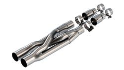 X-Pipe, SwitchPower, Cat-Back Merge Pipe Replacement, 304 Stainless Steel, Natural, 2.75 in. Pipe Diameter, Ford, Each