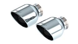 Exhaust Tip, Stainless Steel, Chrome, Slant/Rolled Edge, 3 in. Inlet, 5 in. Outlet, Dodge, Charger, Chrysler, 300, Each