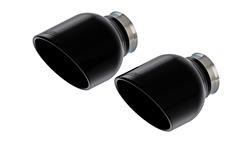 Exhaust Tip, Stainless Steel, Black Chrome, Slant/Rolled Edge, 3 in. Inlet, 5 in. Outlet, Dodge, Charger, Chrysler, 300, Each