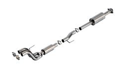 Exhaust System, S-Type, Mid-Section, Stainless Steel, Natural, Single in/Dual out, Ford, Kit