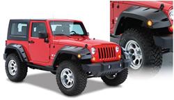 Fender Flares, Pocket Style, Front, Black, Dura-Flex Thermoplastic, Jeep, Pair