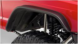 Fender Flares, Flat Style, Front, Black, Dura-Flex Thermoplastic, Jeep, Pair