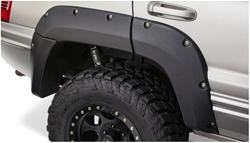 Fender Flares, Cut-Out Style, Rear, Black, Dura-Flex Thermoplastic, Jeep, Pair