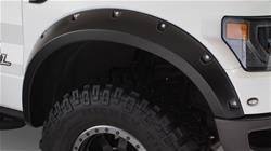 Fender Flares, Pocket-Style, Front, Dura-Flex Thermoplastic, Matte Black, 3.250 in. Flare Width, Ford, Pair