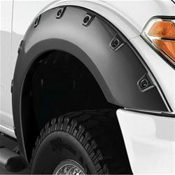 Fender Flares, Pocket Style, Front, Dura-Flex Thermoplastic, Black, Ford, Pair